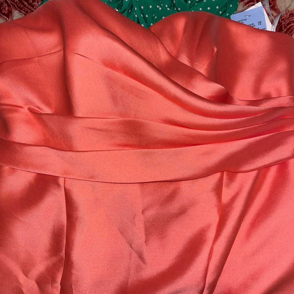 David's Bridal coral Strapless Gown NEW! - Picture 6 of 7
